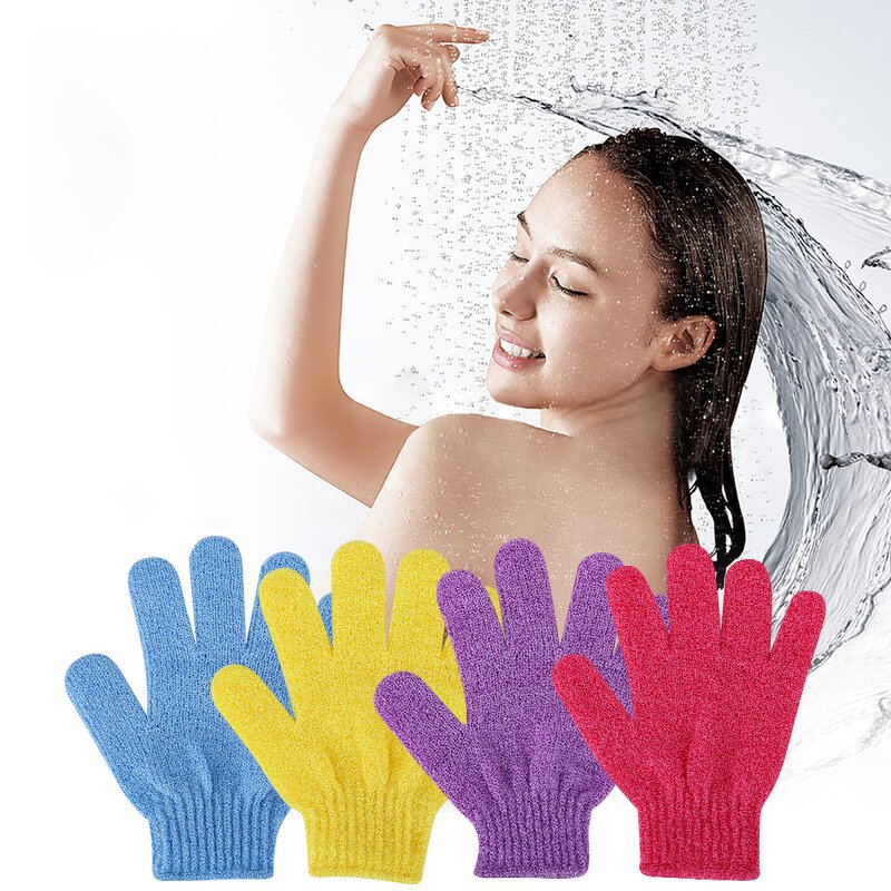 Exfoliating Gloves Manufacturer - Wholesale Nylon Five Fingers Mitt Dead Skin Remover Body Scrubber Shower