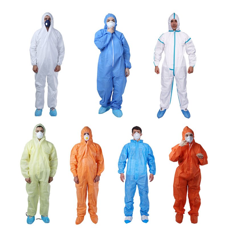 Disposable Coverall Suits Manufacturer - En ISO Certified PPE Industrial Safety Protective SMS Microporous Type 5/6