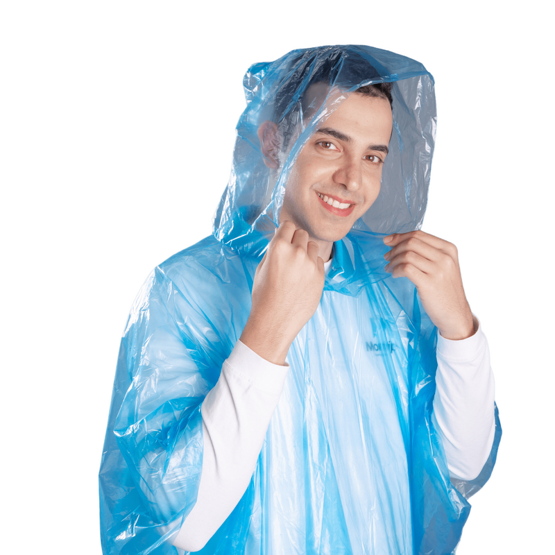 Disposable Rain Poncho Manufacturer - Promotional Custom Logo Printed Clear Waterproof PE PEVA Biodegradable
