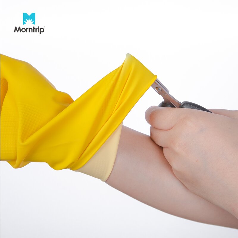 Rubber Latex Gloves Manufacturer - Best Quality Household Kitchen Cleaning Dishwashing Long Yellow