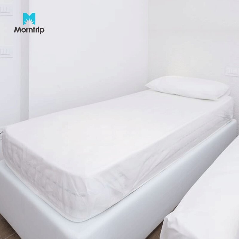 Disposable Bed Sheet Set Manufacturer - Low Cost for Hotel Waterproof White Non Woven with Pillowcases