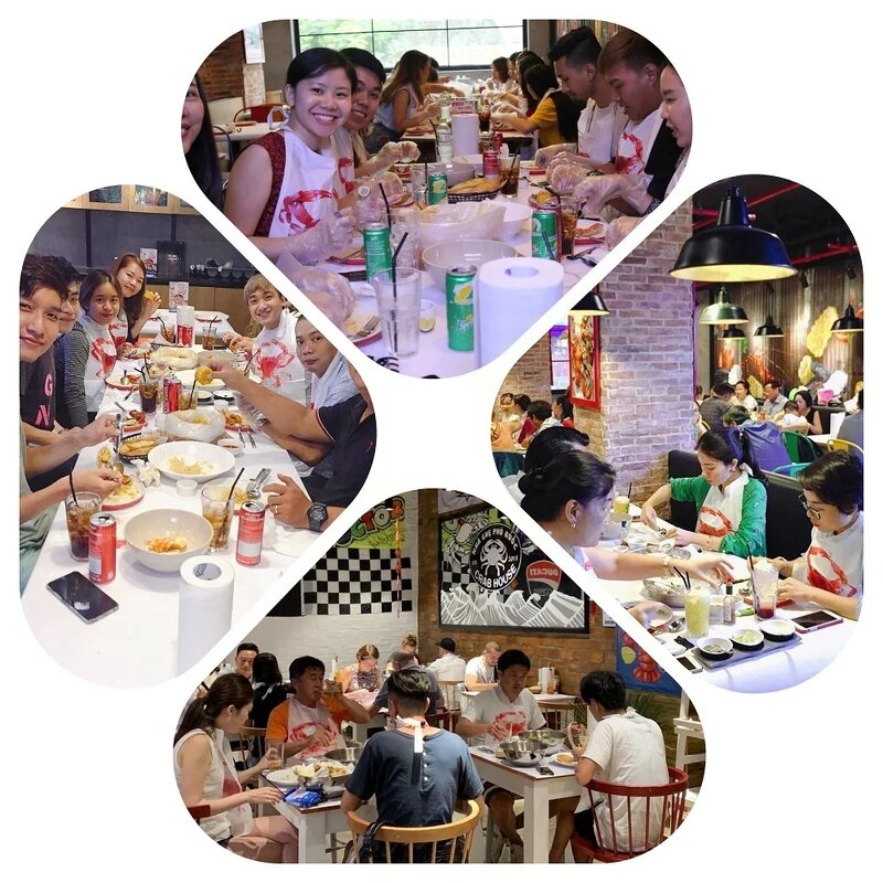 Custom Printed Bib Manufacturer - OEM Logo Aprons Seafood Boil Essential Plastic Adult for Restaurant