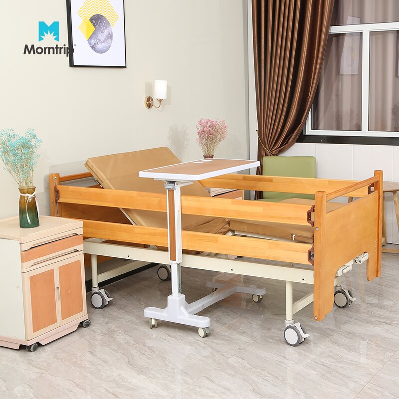 Hospital Medical Nursing Bed Manufacturer - Homecare Furniture Fowler's Position Wood Material Two Function