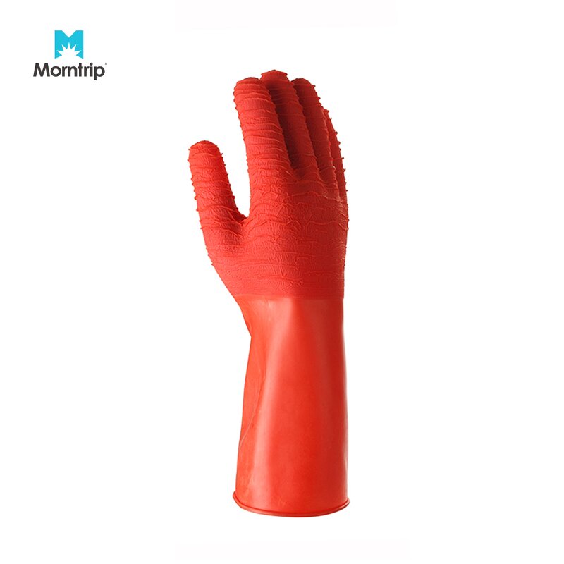 Rubber Work Gloves Manufacturer - High Quality Wholesale Price Custom Logo EN388 Certified Red with Latex-Coated