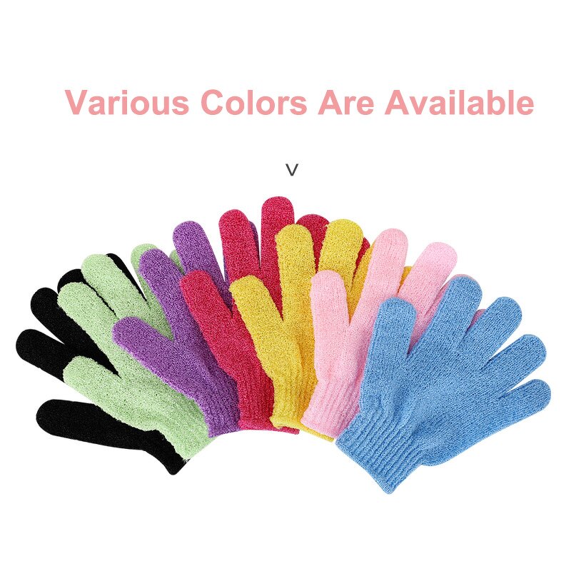 Exfoliating Gloves Manufacturer - Wholesale Nylon Five Fingers Mitt Dead Skin Remover Body Scrubber Shower