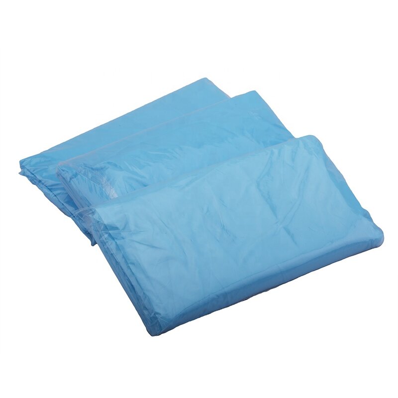 Disposable Isolation Gown Manufacturer - 45GSM/50GSM Long Sleeve CPE Plastic Waterproof with Thumb Loop