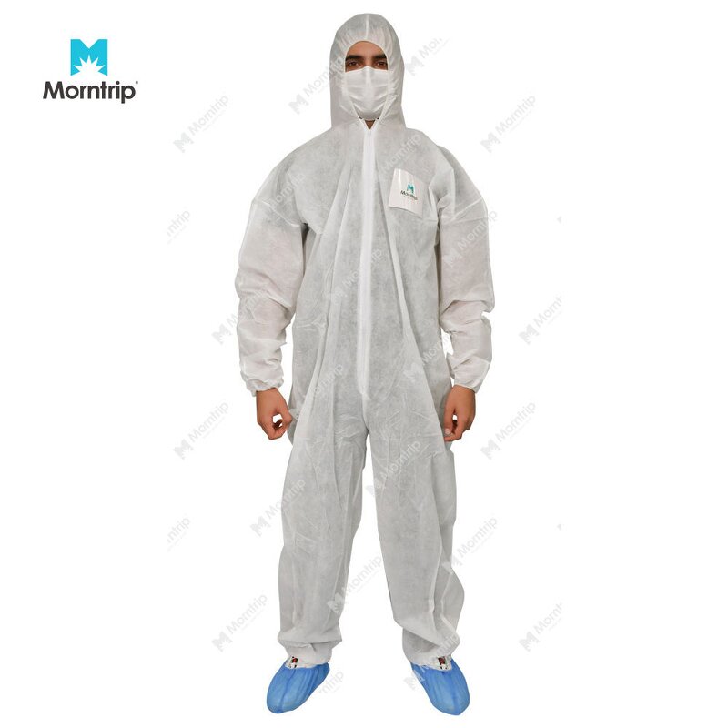 Disposable Coverall Manufacturer - CE ISO Type 5 6 Breathable Oil Field Chemical Resistant Nonwoven Hooded for Men