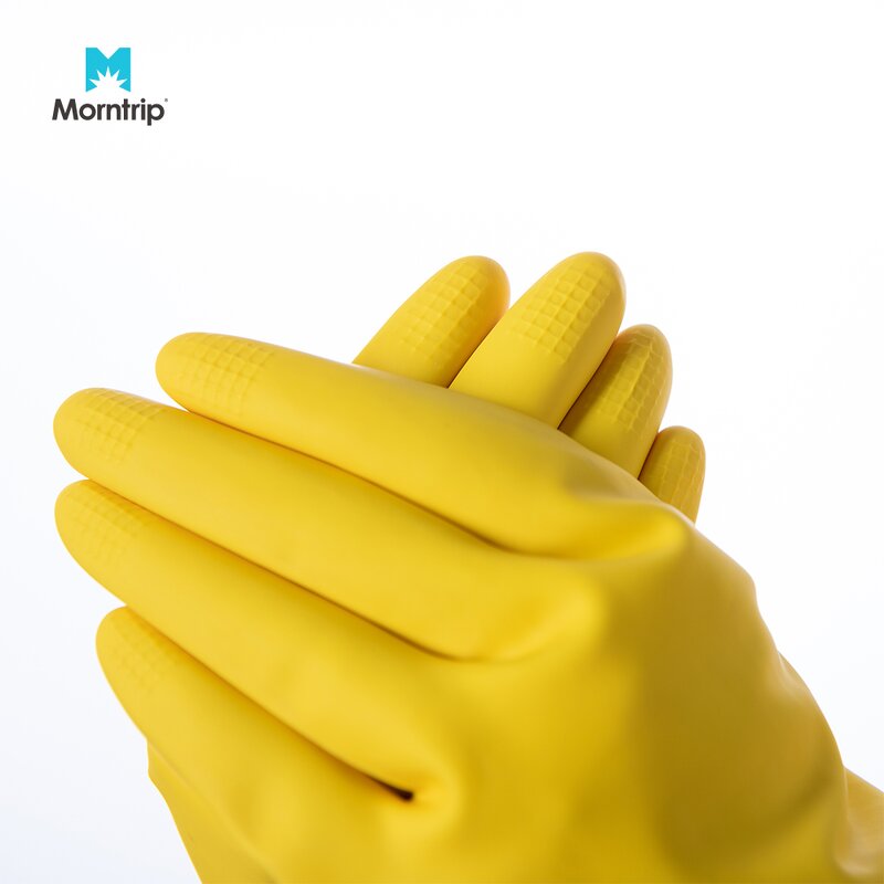 Rubber Latex Gloves Manufacturer - Best Quality Household Kitchen Cleaning Dishwashing Long Yellow