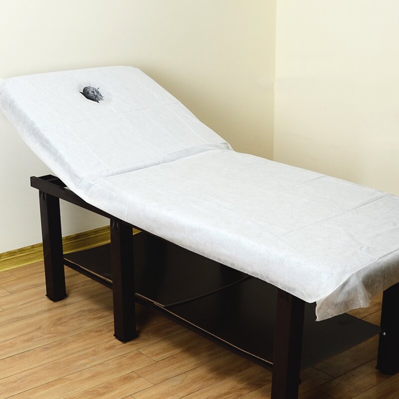 Disposable Bed Sheet Manufacturer - Beauty Salon Waterproof SMS for Lazy Spa Cover Non Woven Fabric with Hole