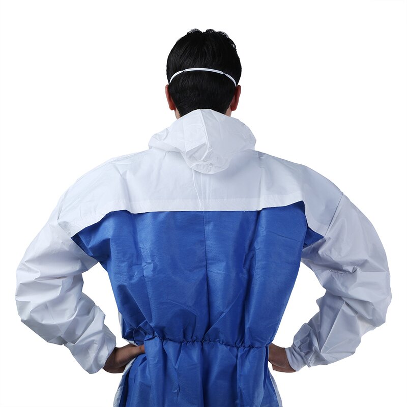 Disposable Coveralls Manufacturer - OEM Accepted Type 5 6 Anti Static SMS Back Reinforced Microporous