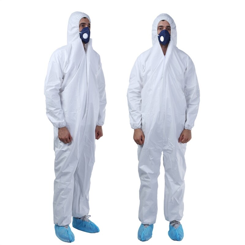 Disposable Coveralls Manufacturer - Custom Logo White Type 4 5 6 Microporous Waterproof Chemical Resistant with CE ISO