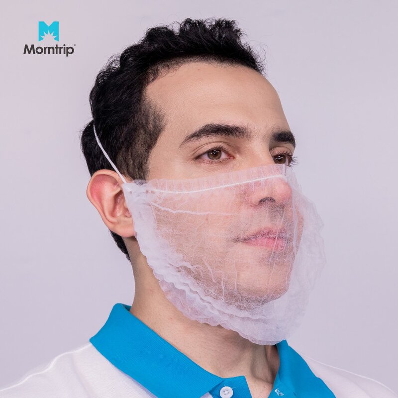 Disposable Beard Net Manufacturer - High Quality Polypropylene Non-woven Chef for Food Industry
