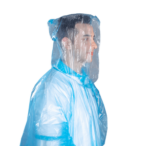Disposable Rain Poncho Manufacturer - Promotional Custom Logo Printed Clear Waterproof PE PEVA Biodegradable