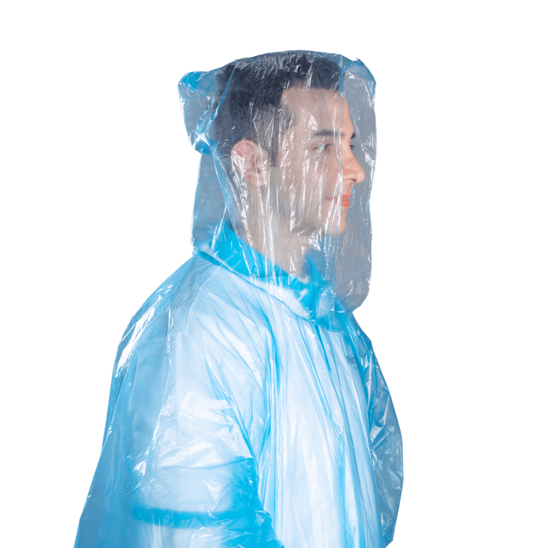 Disposable Rain Poncho Manufacturer - Promotional Custom Logo Printed Clear Waterproof PE PEVA Biodegradable