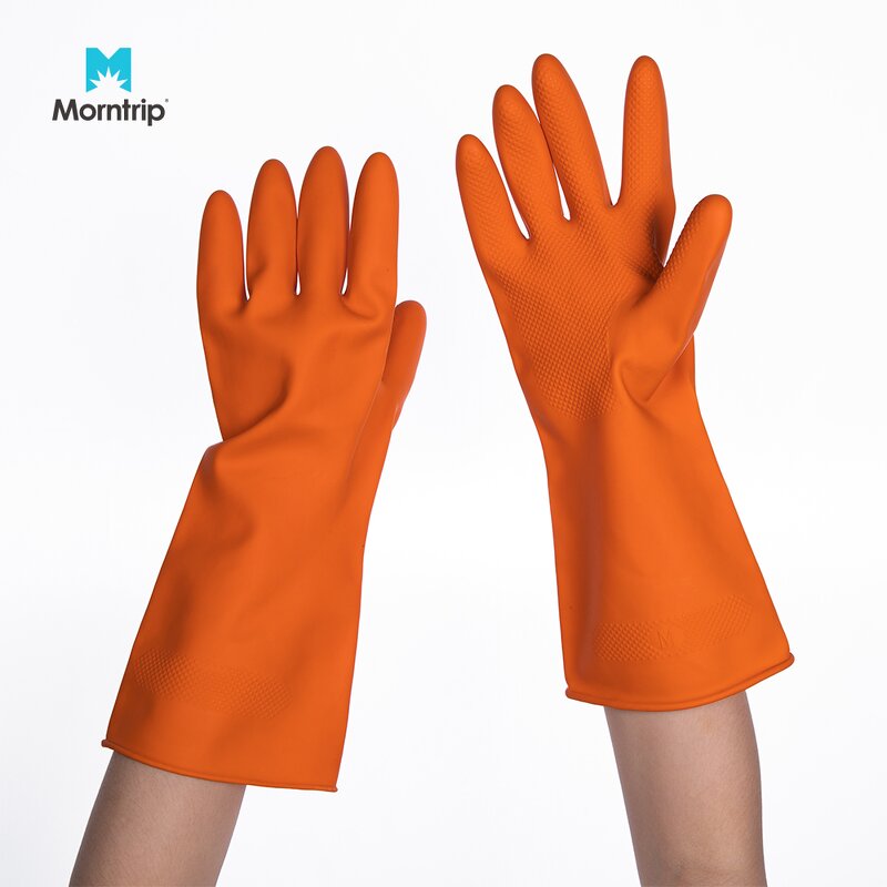 Industrial Rubber Gloves Manufacturer - OEM En 420 En374 En388 Multipurpose Heavy Duty Natural Latex with Logo