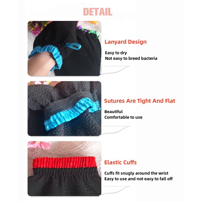 Exfoliating Glove Manufacturer - Factory Custom Bath Body Scrub Mitt Turkish 100% Viscose for Spa