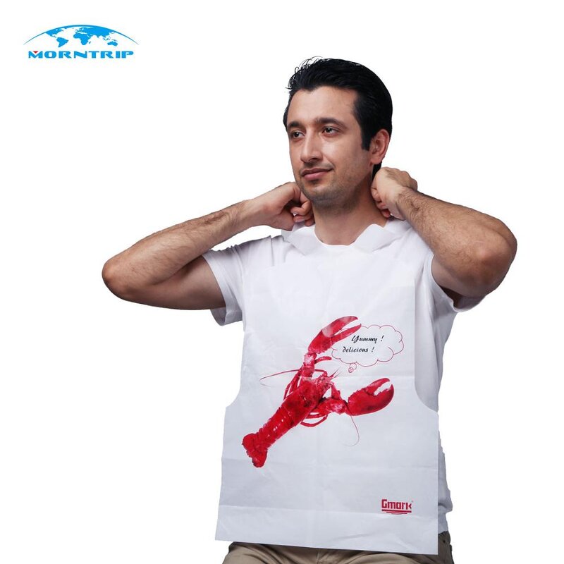 Disposable Plastic Lobster Bibs Manufacturer - with Ties for Seafood Crab Bake Feast