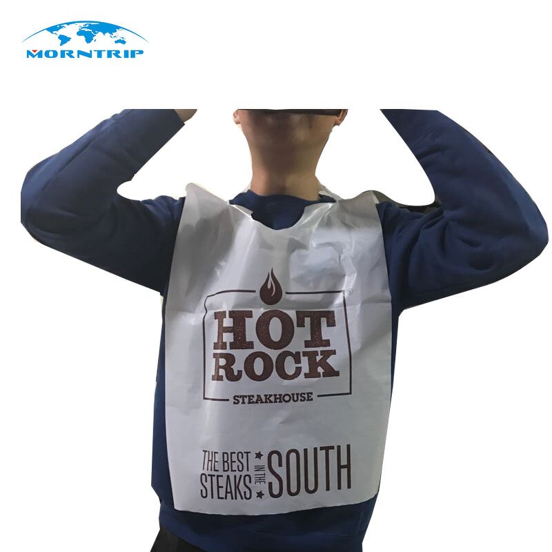 Disposable Sanitary Restaurant Apron Manufacturer - Customized Sleeveless PE Plastic Bib for Adults