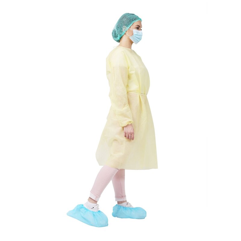 Disposable Isolation Gown Manufacturer - Industry Use Dustproof Laboratory Impervious Yellow