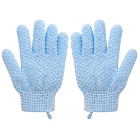 Exfoliating Gloves Manufacturer - Wholesale Nylon Five Fingers Mitt Dead Skin Remover Body Scrubber Shower
