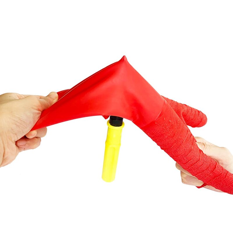 Safety Work Rubber Glove Manufacturer - Hot Sale Oil Acid Alkali Chemical Resistant Industrial Long Sleeve Red PVC Coated