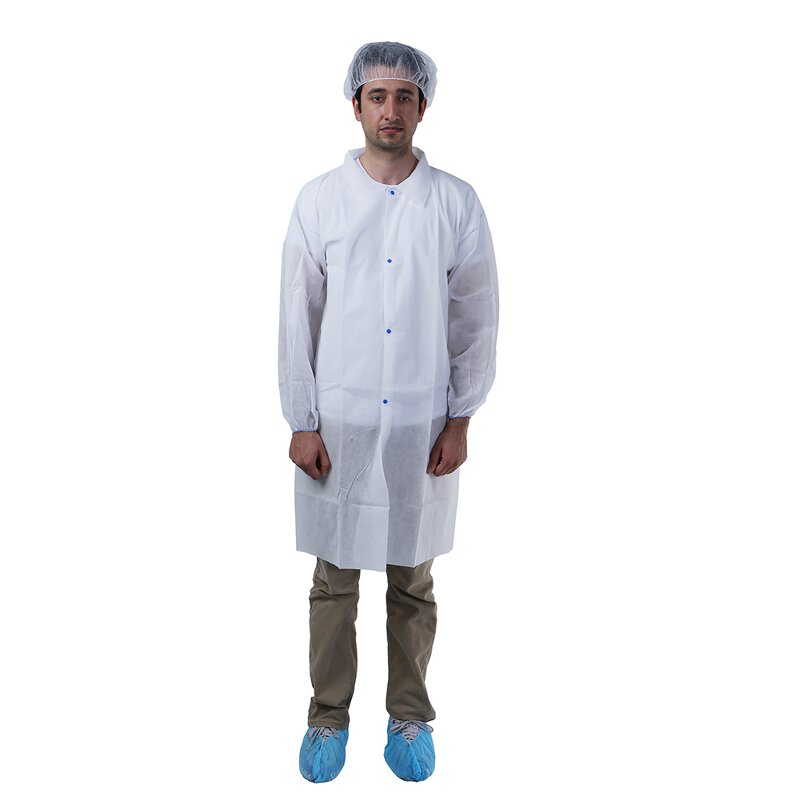 Disposable Lab Coats Manufacturer - Premium Quality Laboratory Clothes Non Woven Waterproof with Buttons