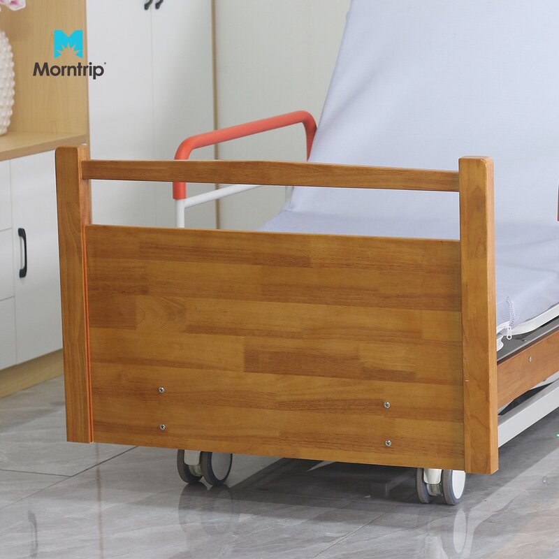 Patient Care Bed Manufacturer - Household Fowler's Bed Style Solid Wood Multi Function Back Lift Remote Control