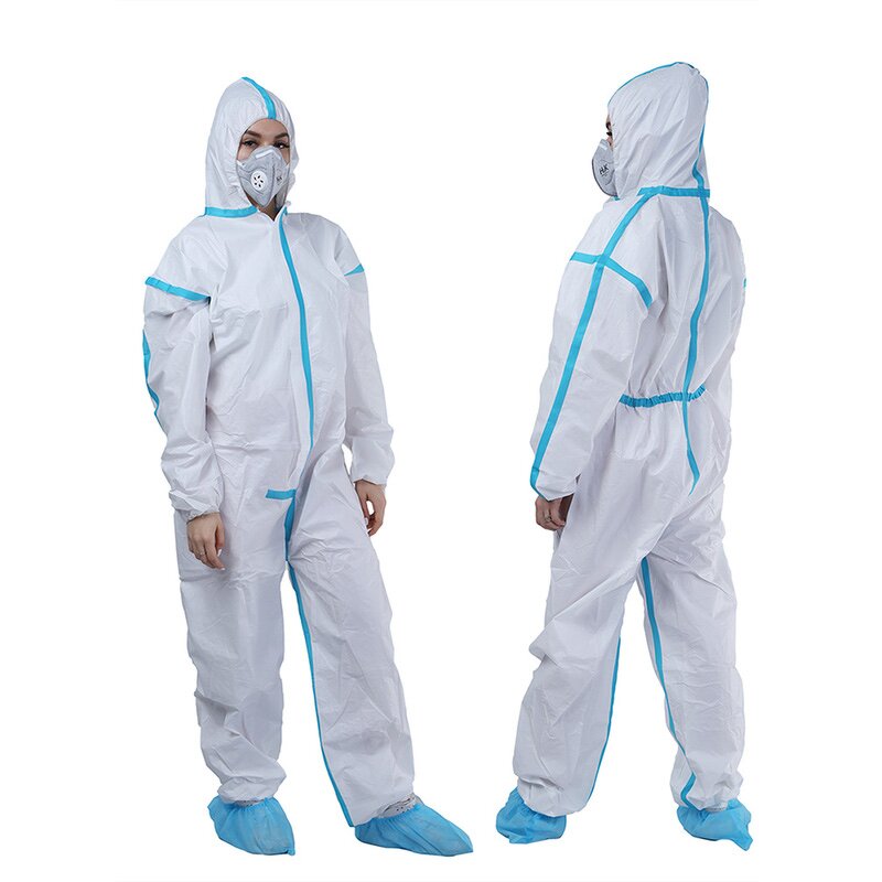 Disposable Hazmat Suits Manufacturer - CE Certificate OEM Accepted White PP PE Microporous Anti-Static Breathable