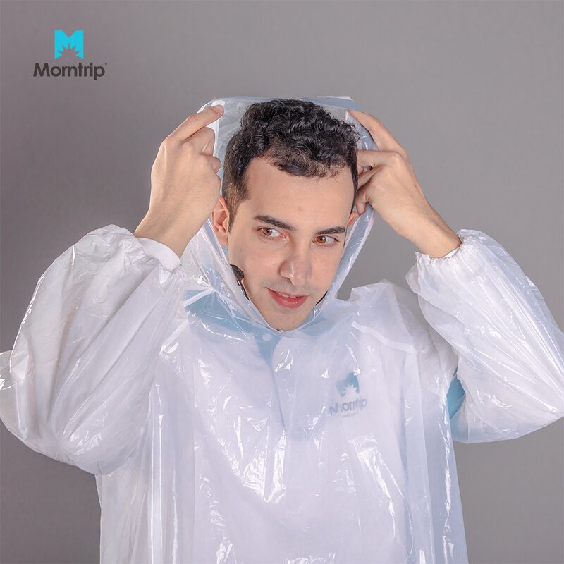 Plastic Rainwear Manufacturer - Hoods Sleeves Reusable Rain Gear Jacket Lightweight Outdoor Poncho Waterproof