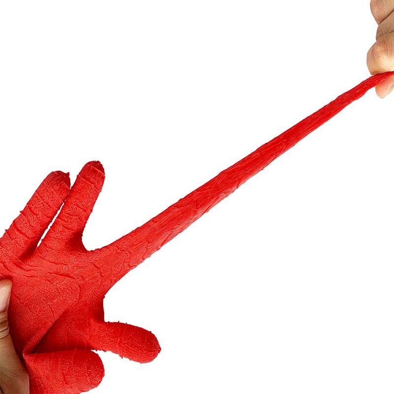 Safety Work Rubber Glove Manufacturer - Hot Sale Oil Acid Alkali Chemical Resistant Industrial Long Sleeve Red PVC Coated