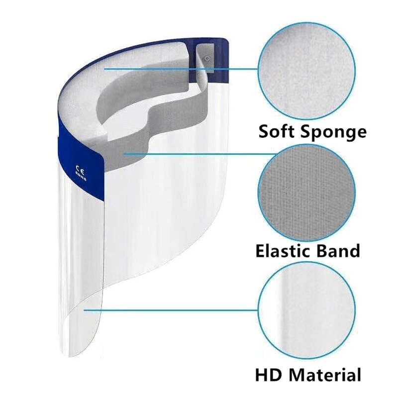 Face Shield Manufacturer - In Stock Transparent Anti-fog Protective Plastic Clear for Sale