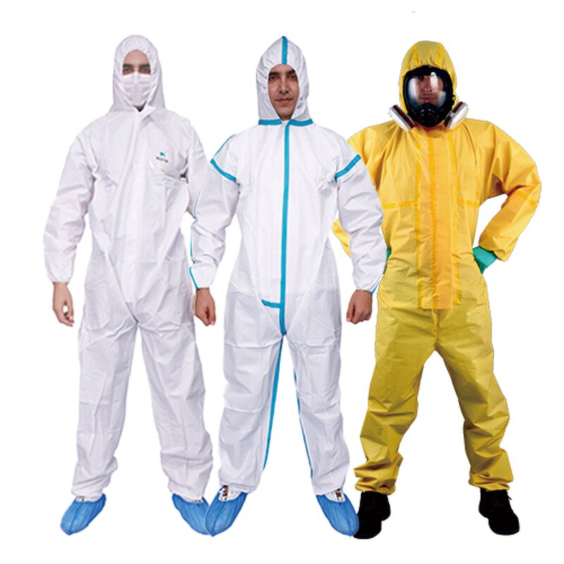 Disposable Protective Coveralls Manufacturer - Cheap CE ISO Hazmat Suit SMS Microporous Anti-static Type 5 6