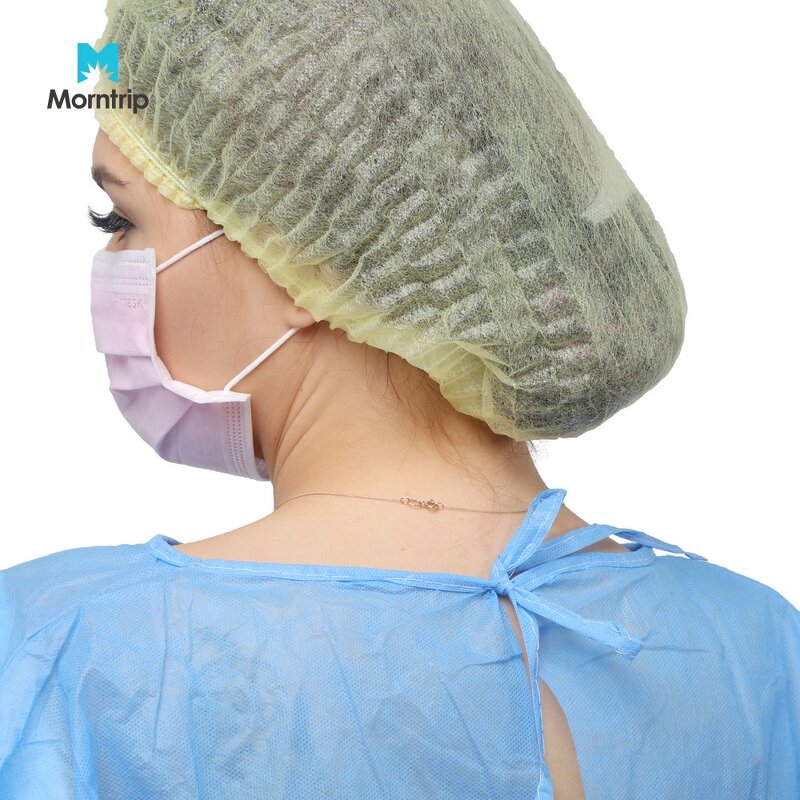 Disposable Hair Cap Manufacturer - Food Industry Nurse Non Woven for Kitchen Head Cover White Bouffant