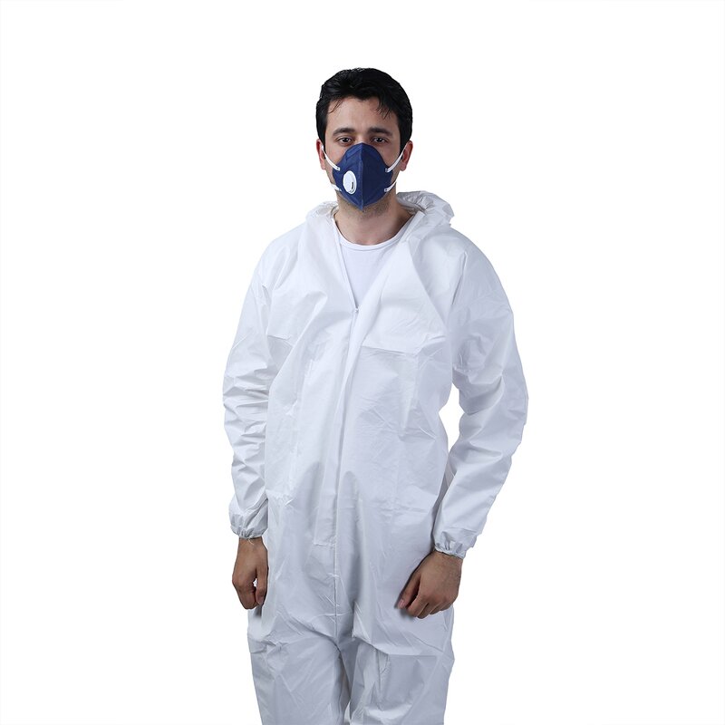 Disposable Coveralls Manufacturer - Custom Logo White Type 4 5 6 Microporous Waterproof Chemical Resistant with CE ISO
