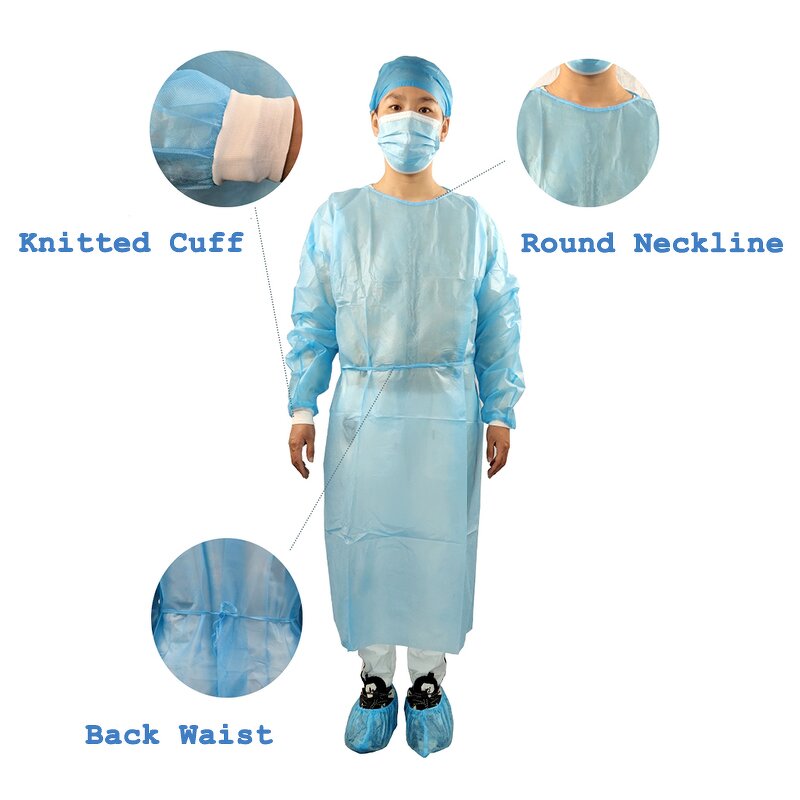 Disposable Isolation Gown Manufacturer - PPE Hospital Waterproof Non-sterile PP Non-woven for Hospital