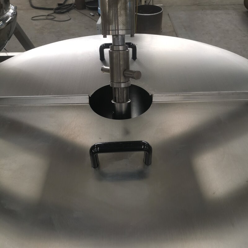 Jacketed Kettle Manufacturer - 100L Double Melting Gas Heating Hot Pot Mixer for Soup Food Sauce