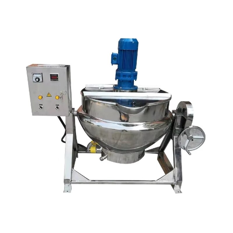 Jacketed Kettle Manufacturer - Poweradd 100L Commercial PLC Controlled Double Melting Gas Heating for Soup Food Sauce
