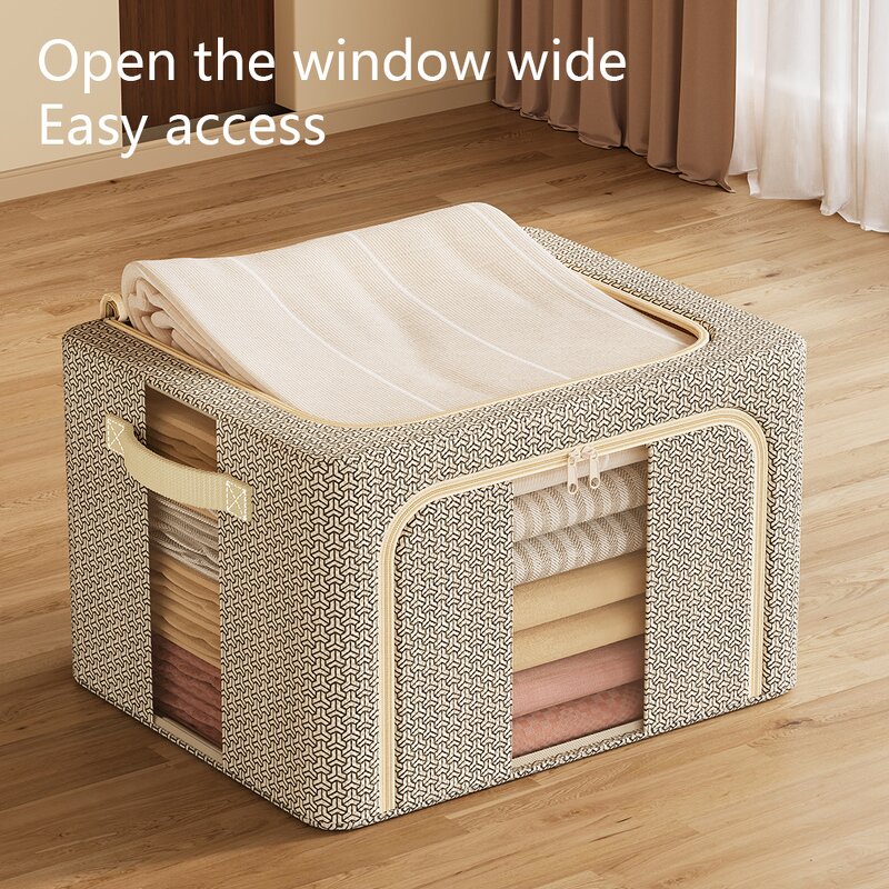 Child Storage Box Manufacturer - Closet Color Steel Frame Support Bedroom Wardrobe Organizer for Comforter Clothes Household Use