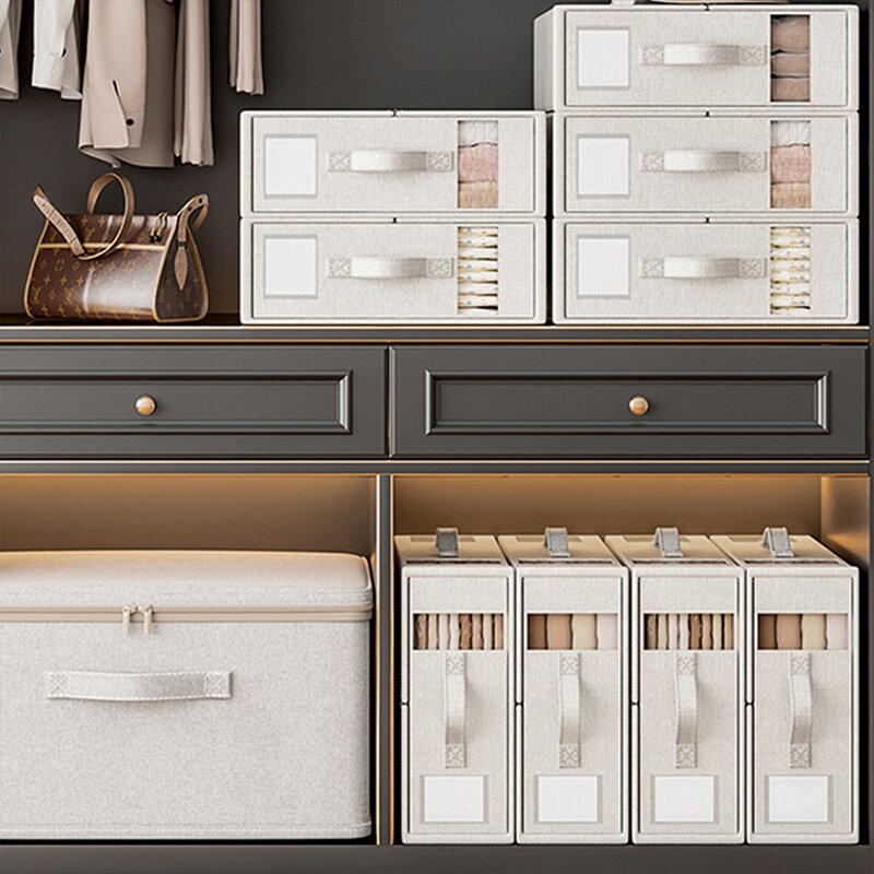 Collapsible Storage Box Manufacturer - High Quality with Moisture Strip See-Through Window for Bedding Set Organization