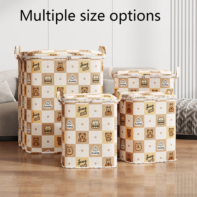Printed Quilt Storage Bag Manufacturer - Large Capacity with Handle Foldable for Clothes and Toys Travel Moving Thicker Storage Solution