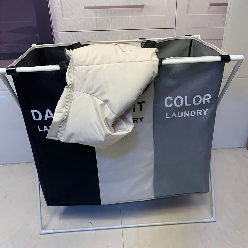 Oxford Fabric Laundry Hamper Manufacturer - Single-Tier Foldable Clothing Basket Lid Modern Household Cleaning Tools for Dirty Clothes