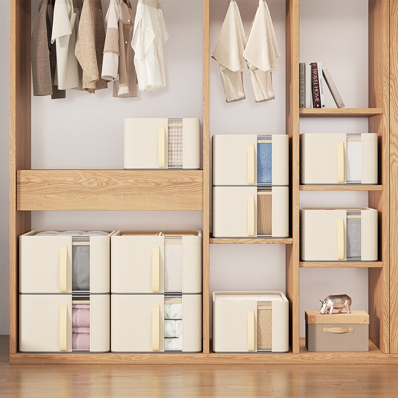 Collapsible Storage Box Manufacturer - Wholesale Custom High Quality Large Handle Foldable Cabinet Drawer for Clothing Organization Versatile