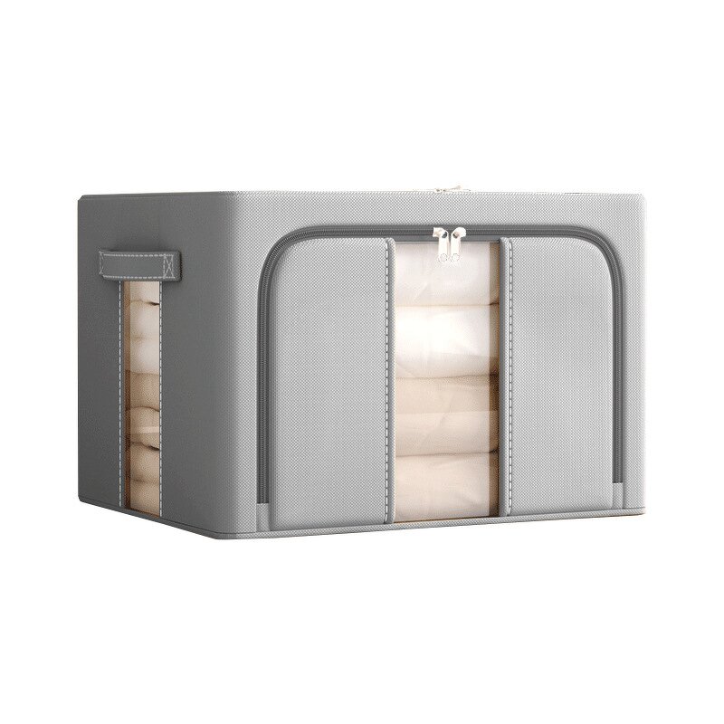 Foldable Storage Bins Manufacturer - Wardrobe with Metal Frame Linen Closet Organizers and Clothes Storage Containers