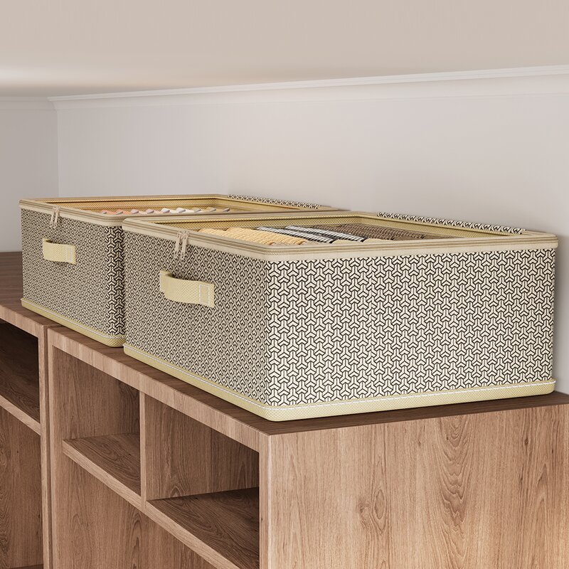 Wardrobe Clothes Organizer Manufacturer - Large Foldable Closet Storage Rectangle Case for Home Use Fabric for Clothing Storage