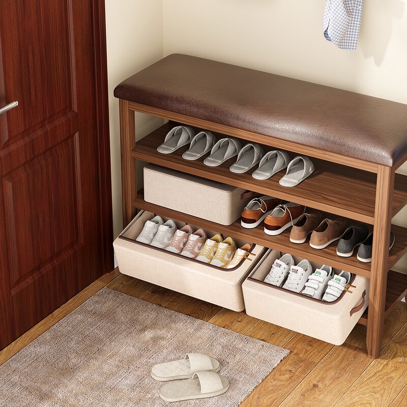Fabric Shoe Storage Box Manufacturer - Cotton & Linen Cloth Organiser with Cover Linens Dust Free Shoe Organizer