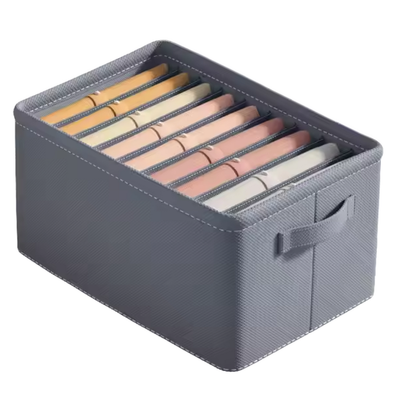 Collapsible Drawer Organizer Manufacturer - Hot Selling Modern Design Sturdy Eco-Friendly Closet Storage Box 6-Pack Dust Proof Jeans