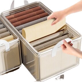 Collapsible Storage Box Manufacturer - Modern Design 35L Foldable Plastic Drawers with Handles Washable Fabric for Clothing Jeans