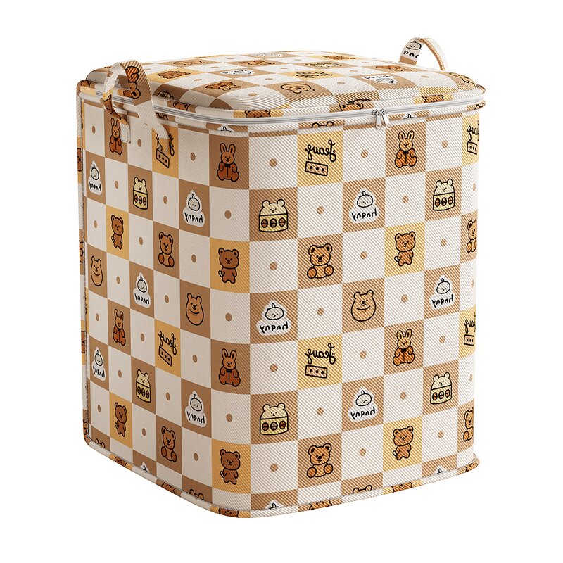 Printed Quilt Storage Bag Manufacturer - Large Capacity with Handle Foldable for Clothes and Toys Travel Moving Thicker Storage Solution