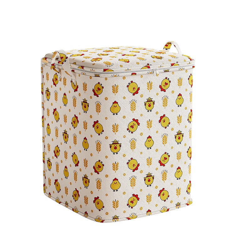 Printed Quilt Storage Bag Manufacturer - Large Capacity with Handle Thicker Foldable Clothes Storage Box Travel Moving Toys Boxes Bins