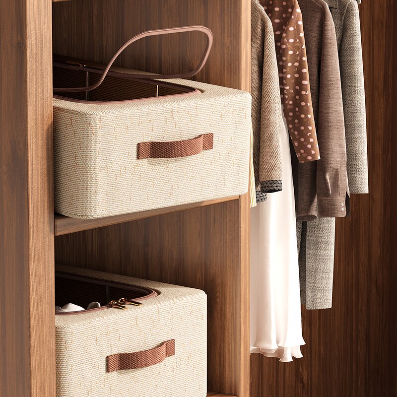 Fabric Shoe Storage Box Manufacturer - Cotton & Linen Cloth Organiser with Cover Linens Dust Free Shoe Organizer